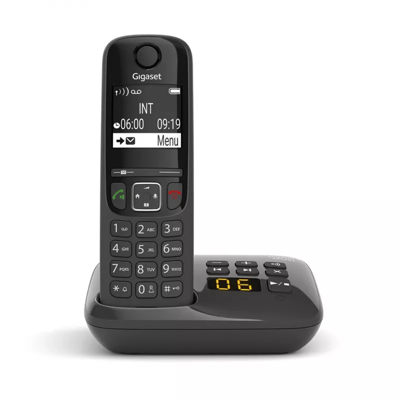 Telefono analogico/DECT Gigaset AS690A con identificazione chiamante nero