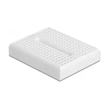 Breadboard DELOCK 18316 — scheda di prototipazione senza saldatura, plastica, 36×46×10 mm, bianco