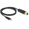 Cavo USB DeLOCK 83675 USB 3.2 Gen 2 1 m USB C USB B nero