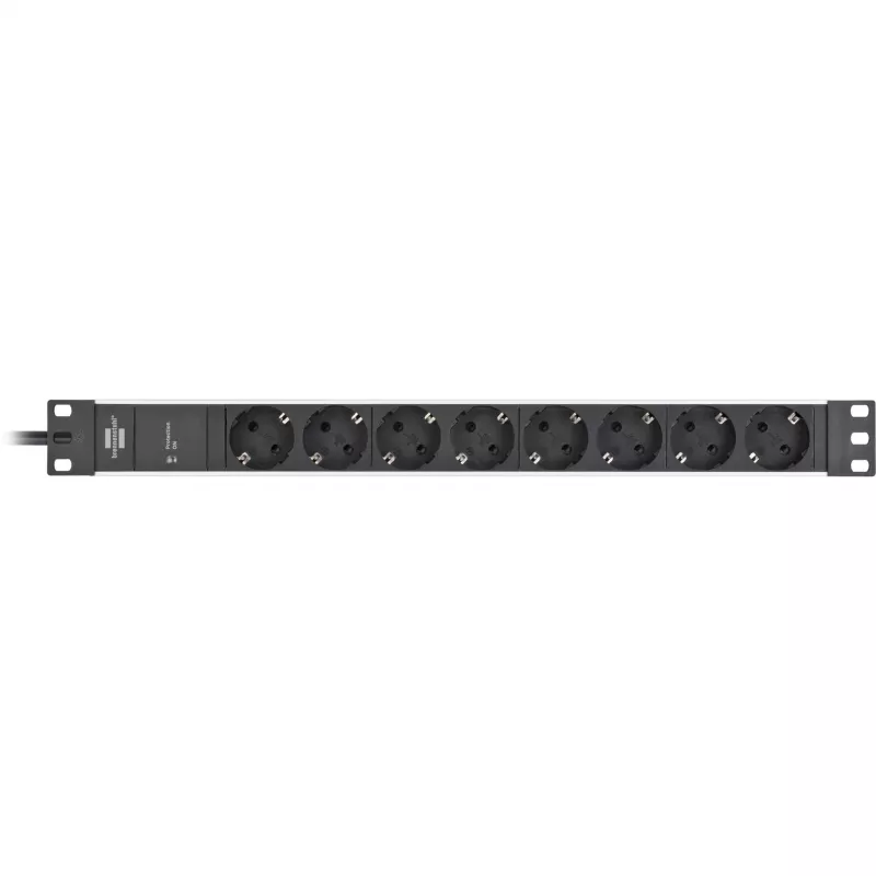 Brennenstuhl 1390007308 - 2 m - 8 prese AC - per interni - IP20 - alluminio - plastica - nero - argento