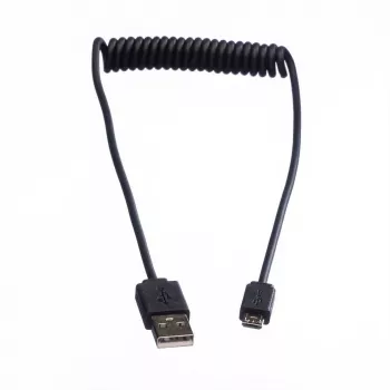 ROLINE Cavo a spirale USB 2.0 - A - Micro B - ST/ST 1,0 m - Schermato - USB 2.0 Type Micro B - 1 mm - Cavo a spirale (11.02.8317)