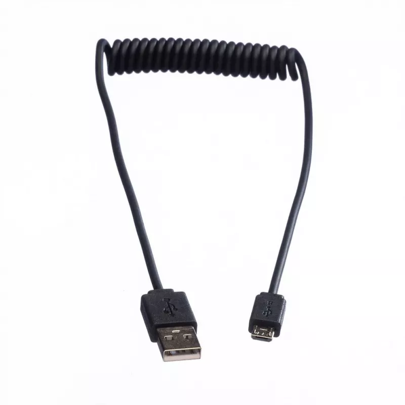 ROLINE Cavo a spirale USB 2.0 - A - Micro B - ST/ST 1,0 m - Schermato - USB 2.0 Type Micro B - 1 mm - Cavo a spirale (11.02.8317)