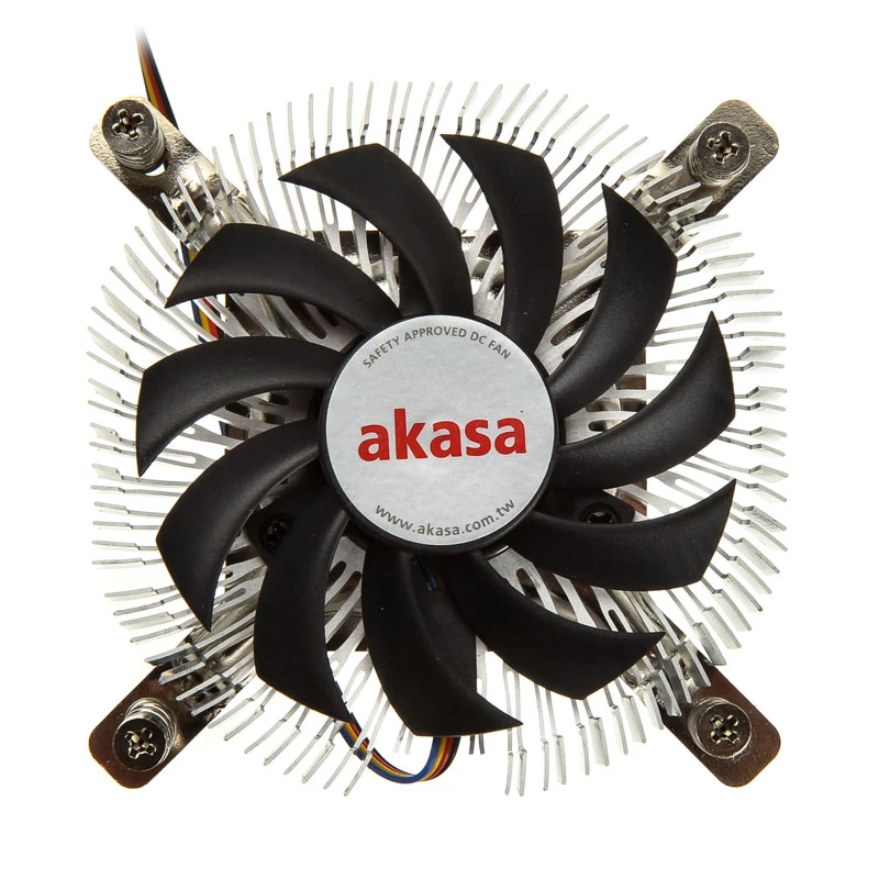 Akasa AK-CC7129BP01 dissipatore CPU a basso profilo, 75 mm, LGA775/LGA1156/LGA1155/LGA1150, alluminio