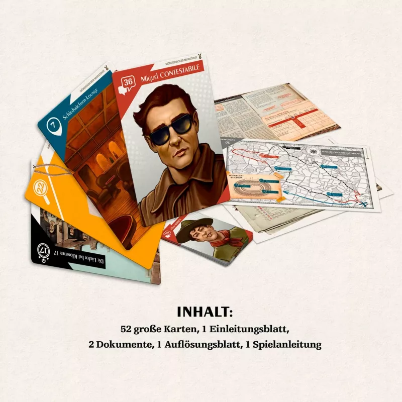 Suspects: Deadly Marathon, gioco di carte