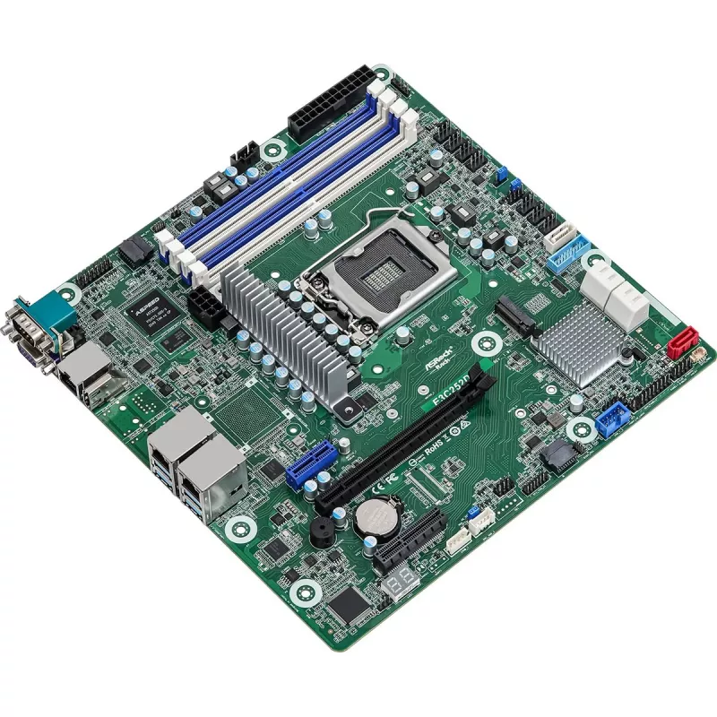 ASRock Rack E3C252D4U scheda madre, Intel C252, LGA 1200, micro ATX, USB 3.2 Gen 1, 2x Gigabit LAN, grafica integrata