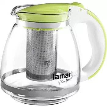 Caraffa in vetro Lamart LT7028 verde trasparente 13 cm diametro 155 mm altezza