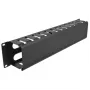 DeLOCK - Pannello di gestione cavi per armadio elettrico - nero - 2U - 48,3 cm (19) (66553)