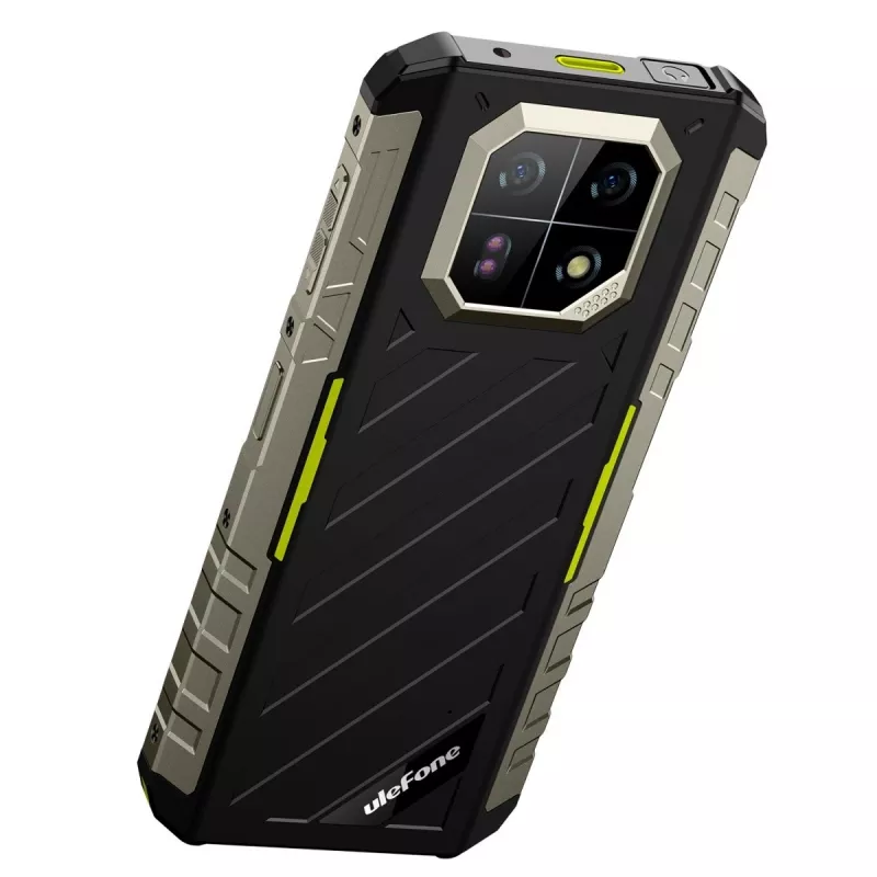 Smartphone robusto UleFone Armor 22 4G, 9 GB RAM, 128 GB memoria, IP69K, verde