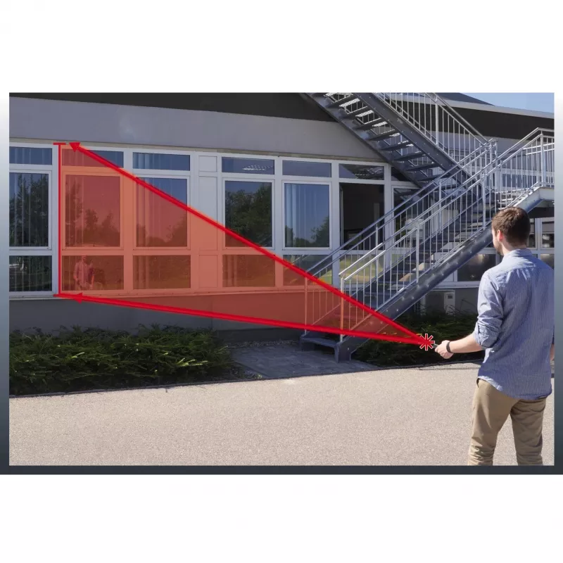 Distanziometro laser TC-LD 50, distanziometro nero/rosso, distanze da 5 cm – 50 metri