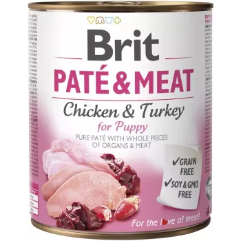BRIT Paté & Meat Puppy cibo umido per cani 800 g