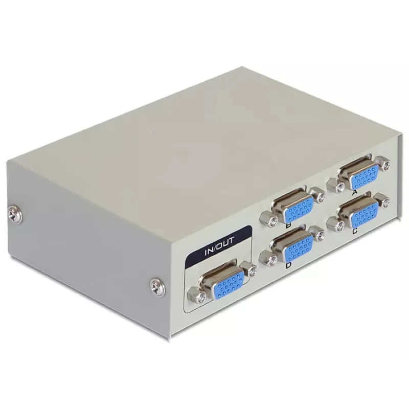 Switch DeLock VGA 4 porte manuale bidirezionale - Selettore monitor - 4 x VGA - desktop (87635)