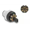 Connettore M12 DeLOCK codifica A 8 poli connettore maschio connessione a vite