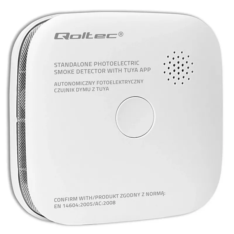 Rilevatore di fumo con batteria Tuya WiFi LED