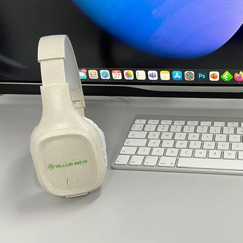 Cuffie Tellur verdi Bluetooth over-ear Pulse pieghevoli Cream TLL511441