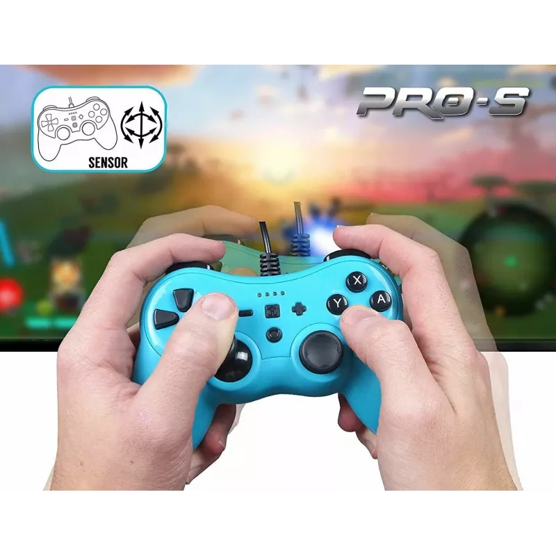 Controller con filo SUBSONIC SA5488-1 Neon Blue — per Nintendo Switch, connessione con filo