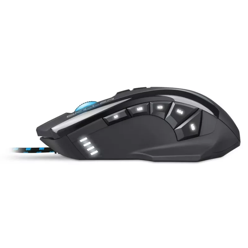 Sharkoon Skiller SGM1 mouse gaming per destrimani USB Type-A ottico 10800 DPI