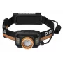 Torcia frontale Duracell DH1500R — nera/arancione, illuminazione ricaricabile a mani libere