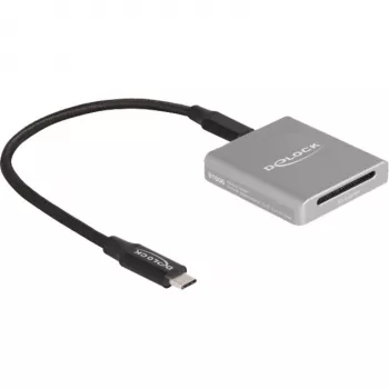 Lettore di schede DeLOCK 91006 grigio SD USB Type-C 10000 Mbit/s
