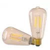 Tellur TLL331191 lampadina smart WiFi a filamento E27, 6 W, 600 lm, 2000–5000K, dimmerabile, ambra, luce calda / bianca