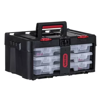 Cassetta per utensili KETER Stack'N'Roll (17210831/253380) con 3 organizer nero