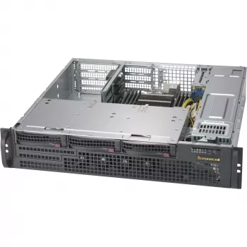 Super Micro Supermicro SC825M BTQC-R802WB - Rack - rack-mountable - 2U - ATX esteso - SATA/SAS - Hot-Swap 800 Watt - nero (CSE-825MBTQC-R802WB)