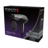 Asciugacapelli Remington D3190S — 2200 W, ionico, 3 livelli di calore, 2 velocità, getto freddo, diffusore e concentratore (argento/nero)