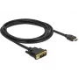 DeLOCK - Cavo video - Single Link - HDMI / DVI - DVI-D (M) a HDMI (M) - 2 m - Tripla schermatura - nero - Viti zigrinate