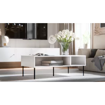 PALAZZO BIS tavolo/panchina 110x60x40 bianco opaco