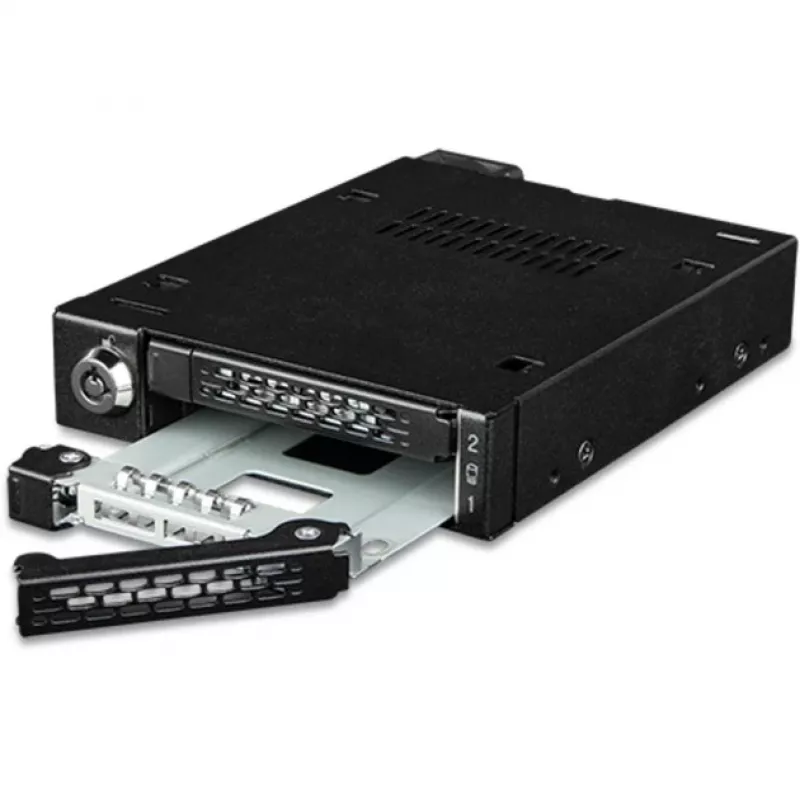 Adattatore per vano unità icy dock MB092VK-B per 2 SSD U.2 / U.3 NVMe da 6,3 cm su vano da 3,5 pollici (nero)
