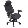 Sedia da gaming thunder x3 FLEX Pro Fabric grigio — sedia girevole ergonomica, braccioli regolabili e inclinazione