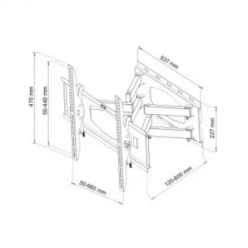 ART AR-65 supporto da tavolo per TV per schermi piatti 2,03 M (80) nero parete