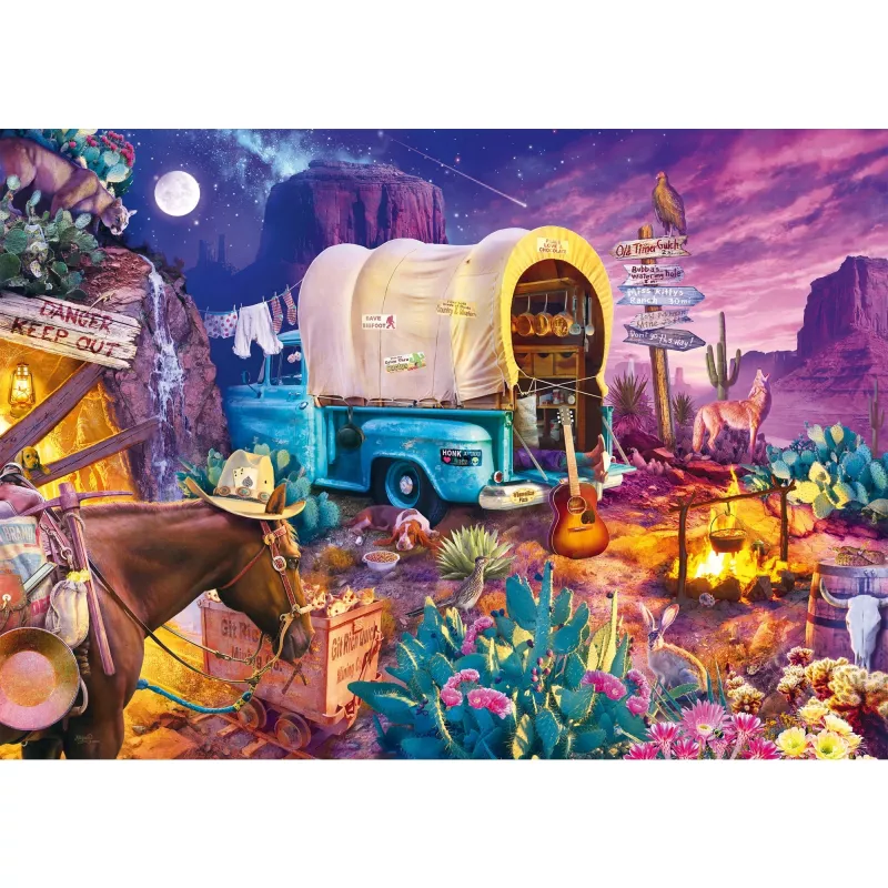 Jeff Haynie: Romantisches Wildwest-Camping, puzzle 1000 pezzi