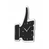 NeXtime orologio da parete 3072zw Thumbs up, 40,5x41 cm, da parete, nero/argento