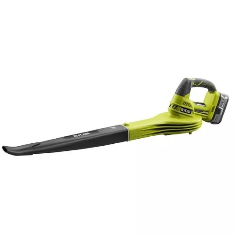 Ryobi RBL1820S40F ONE+ soffiatore per foglie a batteria 18 V, con batteria da 4,0 Ah e caricabatterie, nero, verde