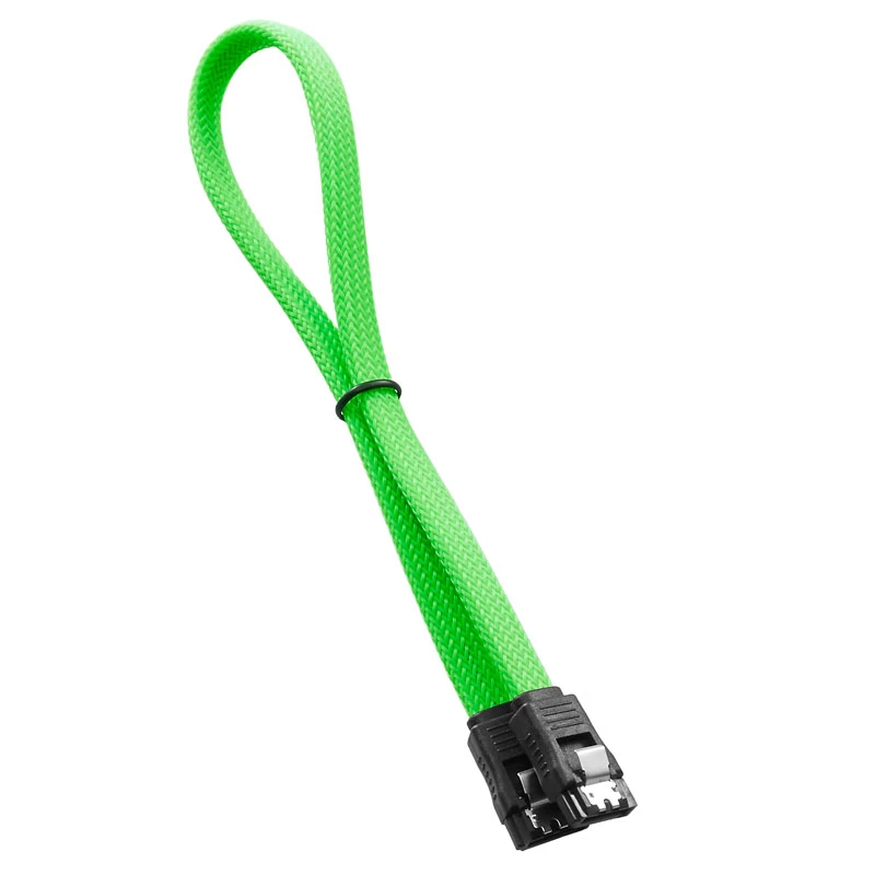 CableMod ModMesh - cavo SATA - Serial ATA 150/300/600 - SATA (M) a SATA (M) - 60 cm - verde chiaro (CM-CAB-SATA-N60KLG-R)