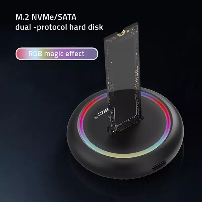 Docking station per SSD M.2 QOLTEC 52275 per unità SATA e NVMe, porta USB