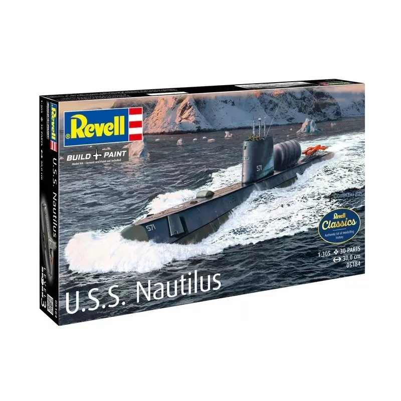 Modello in plastica nave REVELL U.S.S. Nautilus scala 1:305, kit 05184