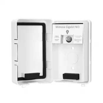 Interfaccia esterna, scaricatore di sovratensione con messa a terra Mimosa NID, 2x RJ-45, Gigabit, IP54