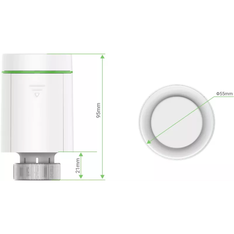 EZVIZ T55 (CS-T55-R100-G) termostato intelligente per radiatori, bianco