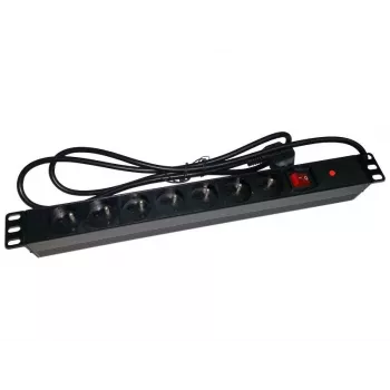 Alantec PZ071U prolunga elettrica 1,8 m 7 prese AC per interni nero
