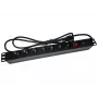 Alantec PZ071U prolunga elettrica 1,8 m 7 prese AC per interni nero