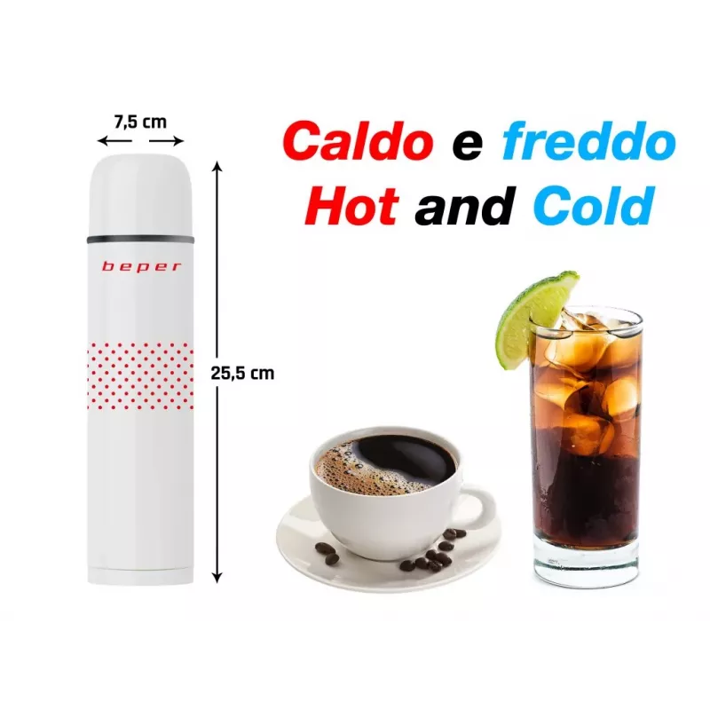Bollitore elettrico Beper BI.504 500 ml, acciaio inox, 2200 W