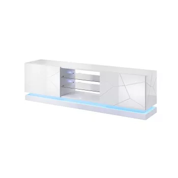 Mobile TV Cama QIU 200 MDF bianco lucido/bianco lucido