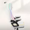 Sedia da gaming in mesh RGB bianca