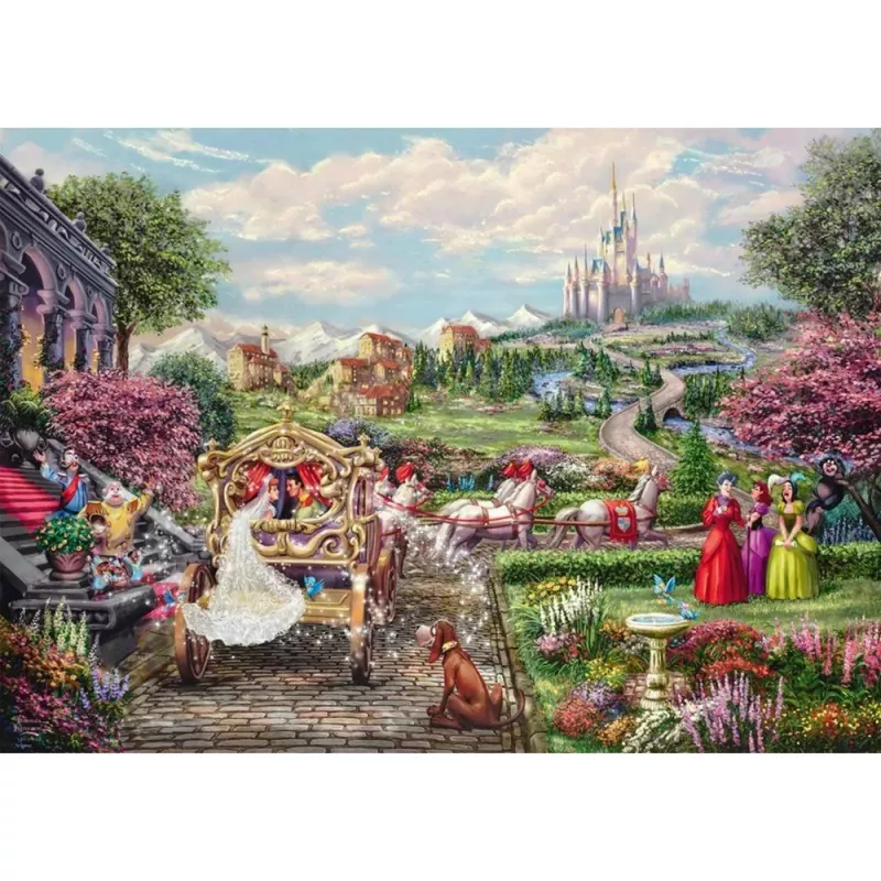 Thomas Kinkade Studios: Disney Dreams Collection - Cinderella Happily Ever After, puzzle 1000 pezzi