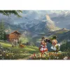 Thomas Kinkade Studios: Disney - Mickey & Minnie sulle Alpi, puzzle 1000 pezzi