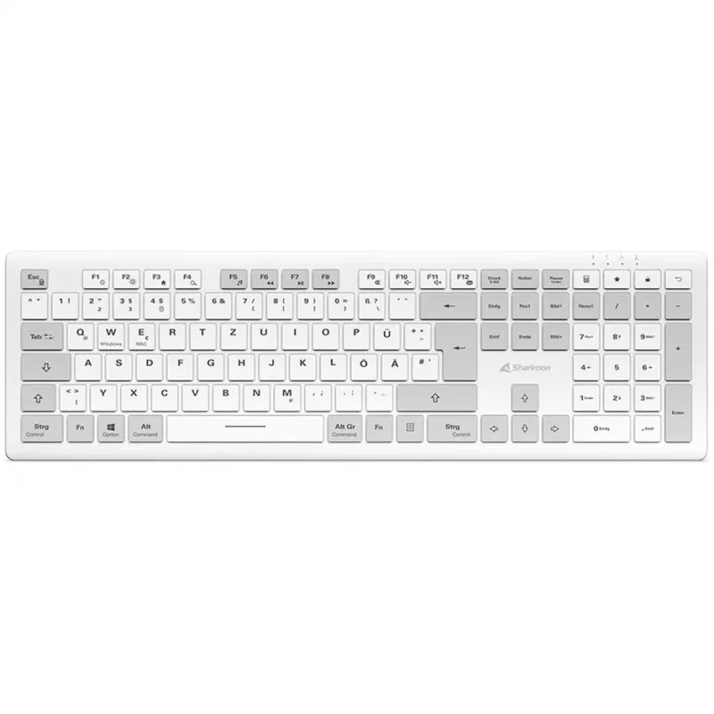 Sharkoon OfficePal K30W bianco layout DE Rubberdome