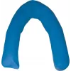 Cuscino di posizionamento a U per letto in fibra siliconica blu