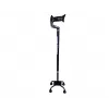 Quad cane mobility aid, four-point walking cane