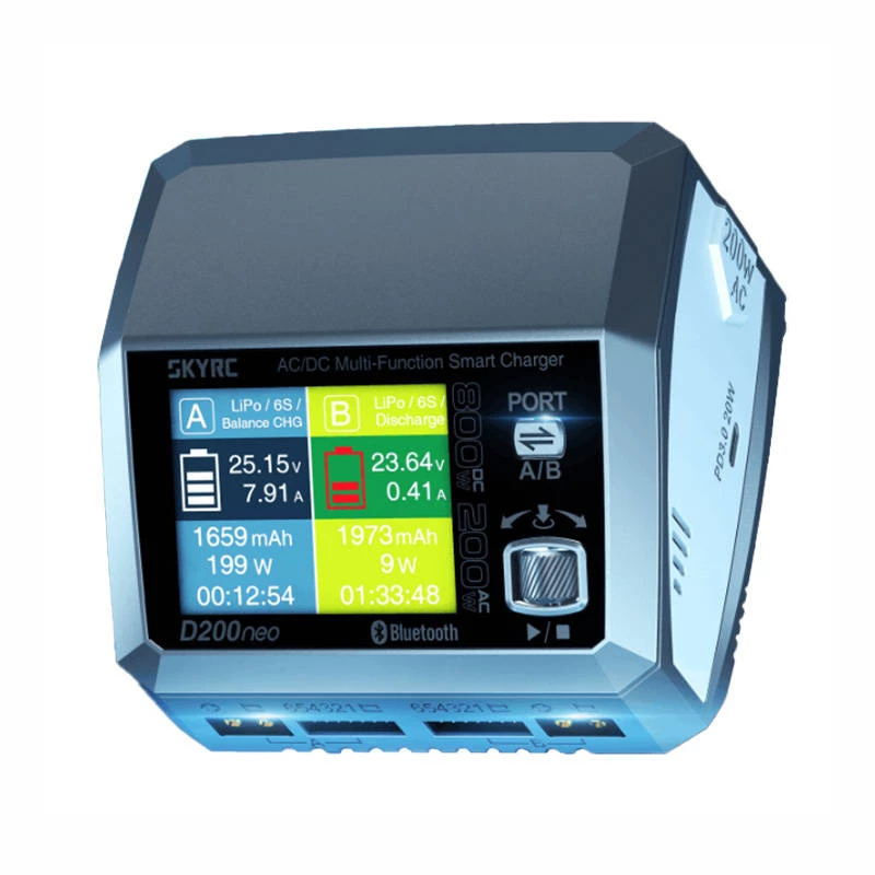 Caricabatterie SkyRC D200 neo AC DC LiPo Li-Ion LiFePO4 35A